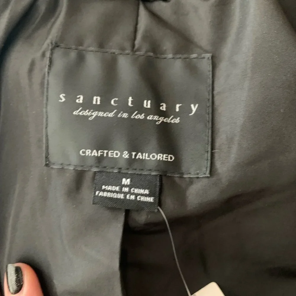 NEW Anthropologie Sanctuary Green Zebra Print Faux Fur Jacket Size Medium - Picture 9 of 16